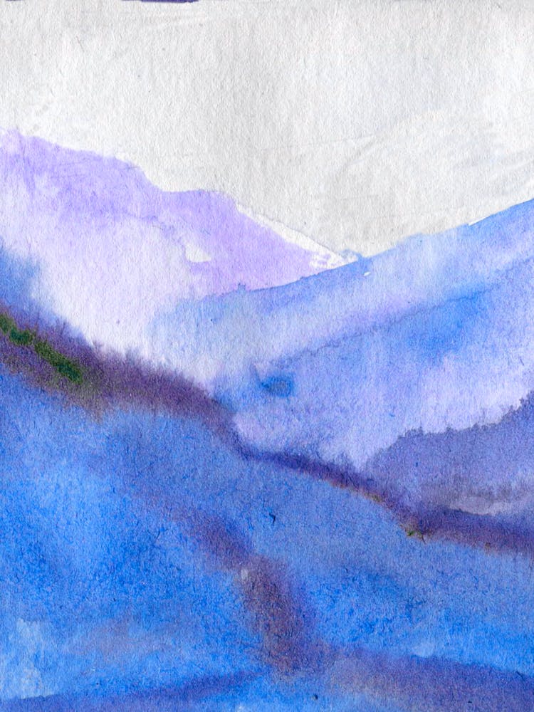 Watercolor Of Mountains 7