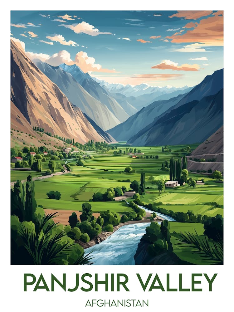Affiche de voyage Panjshir Valley