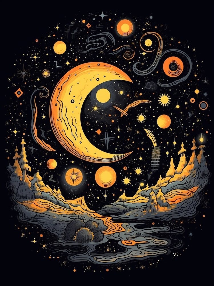 The Moon And Clouds Celestial 5