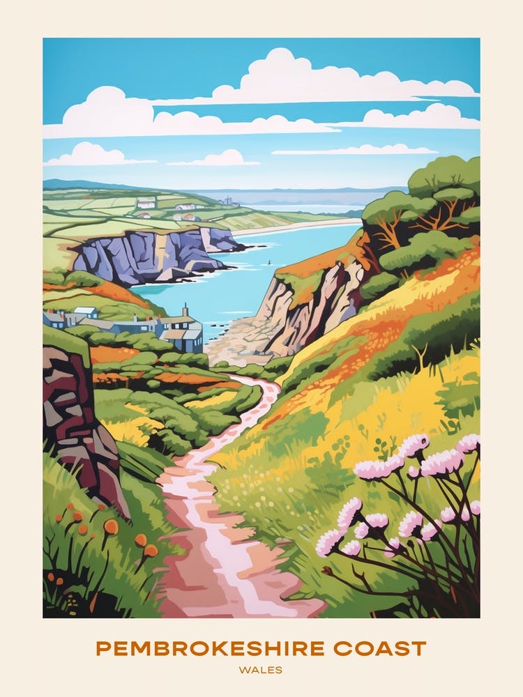 Pembrokeshire Coast Wales 2 Hike Poster