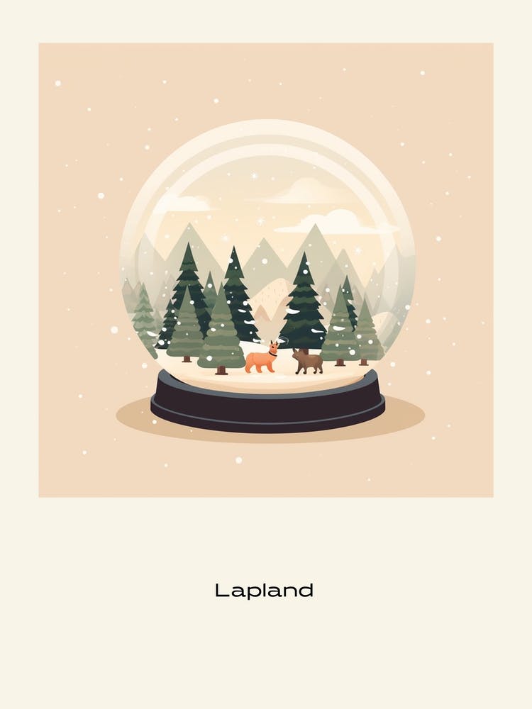 Lapland Finland 1 Snowglobe Poster