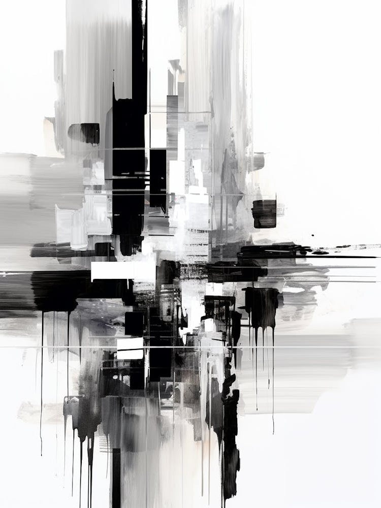 Urban Pulse Abstract Black And White 6