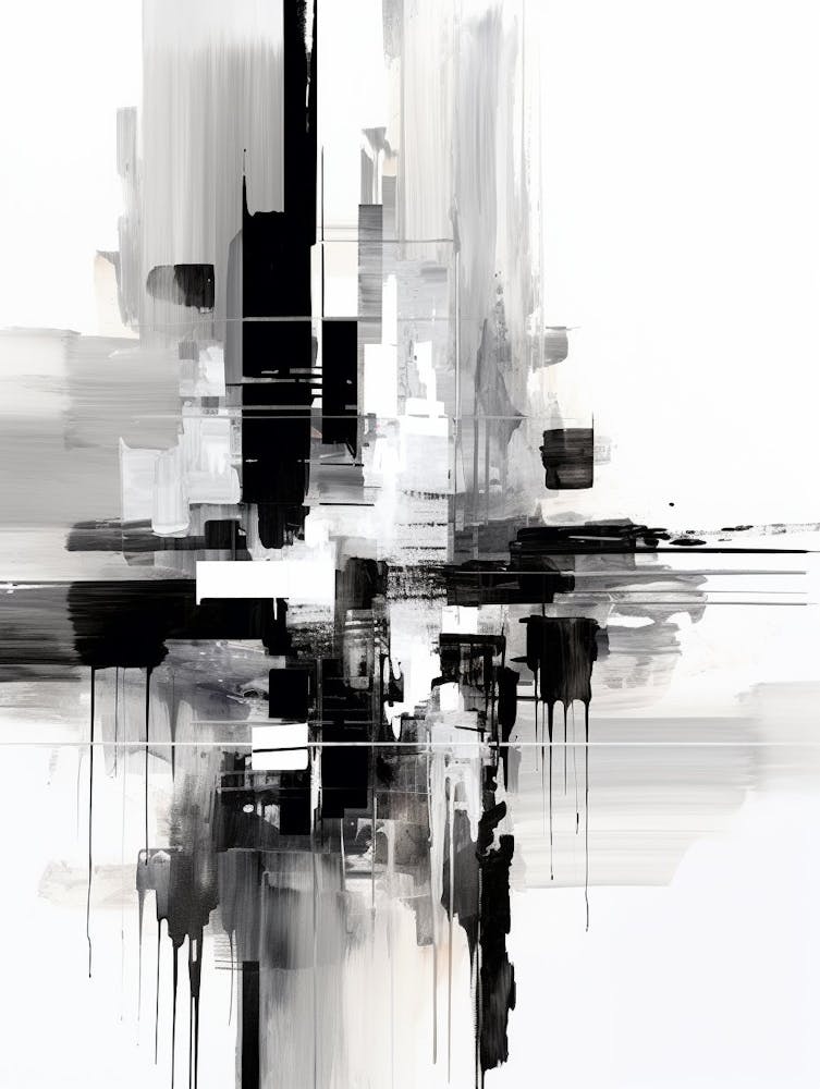 Urban Pulse Abstract Black And White 6