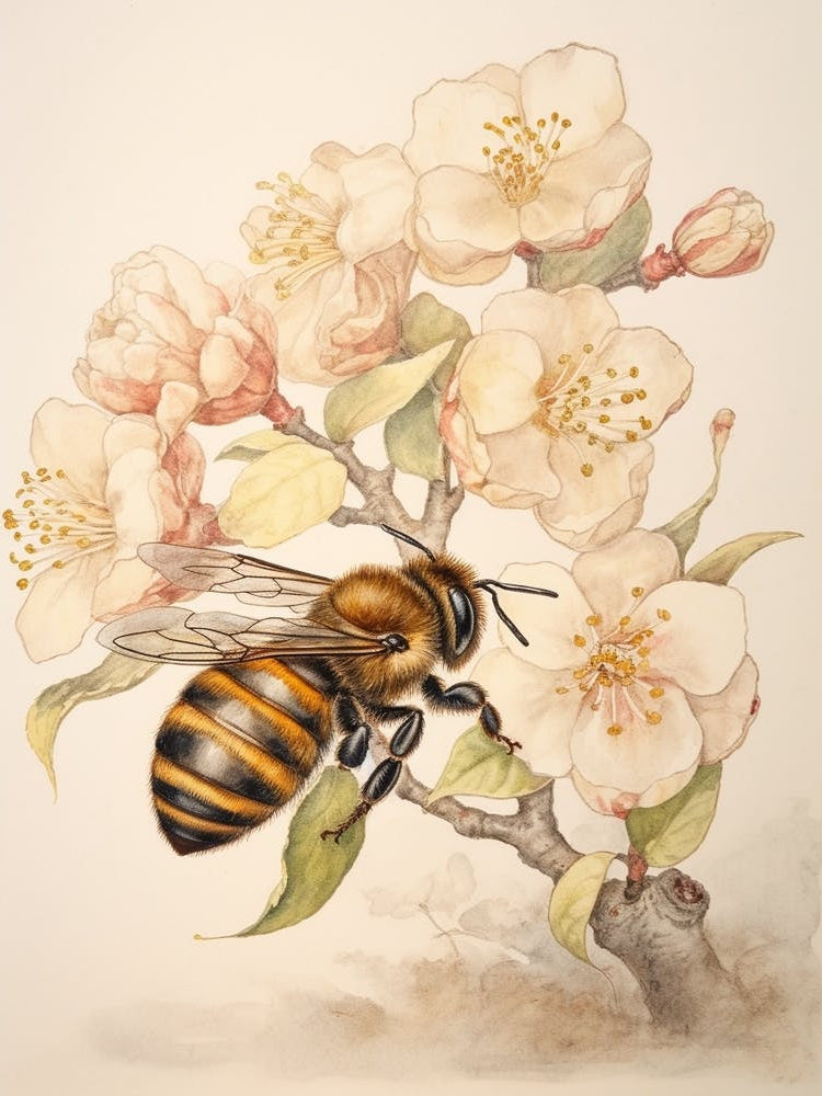 Storybook Animal Watercolour Honey Bee 2