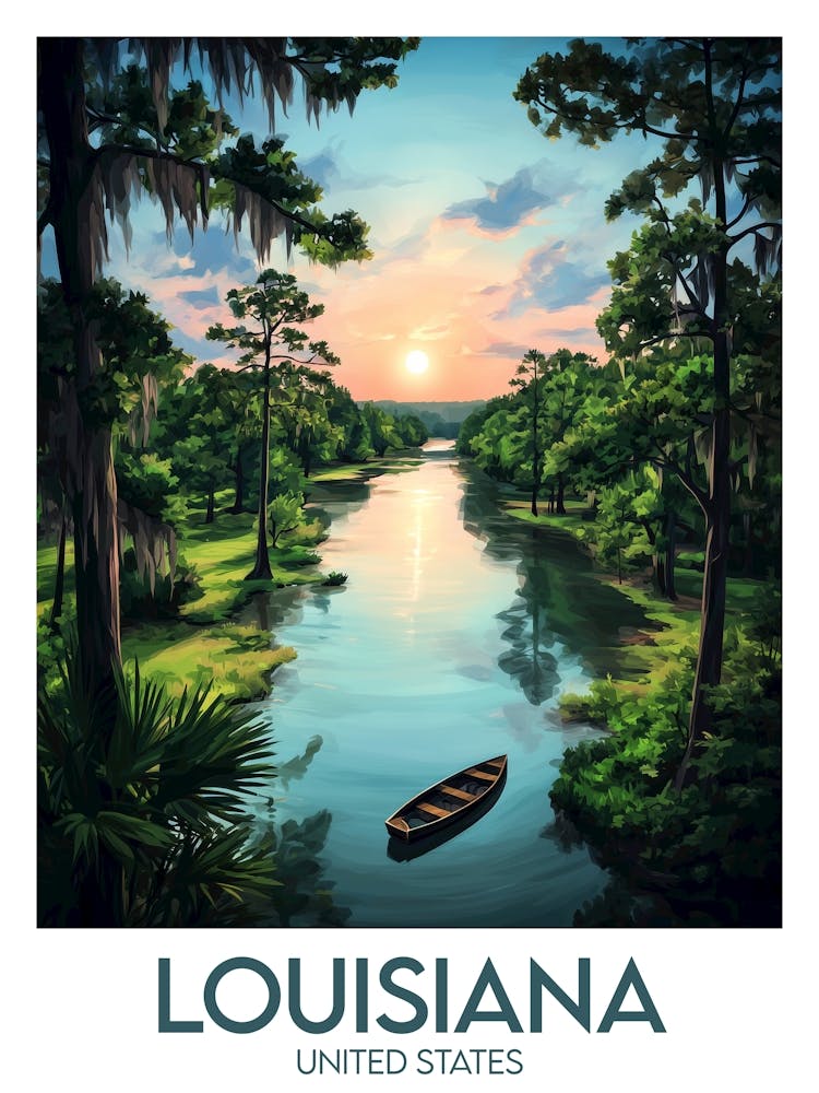 Reiseplakat Louisiana