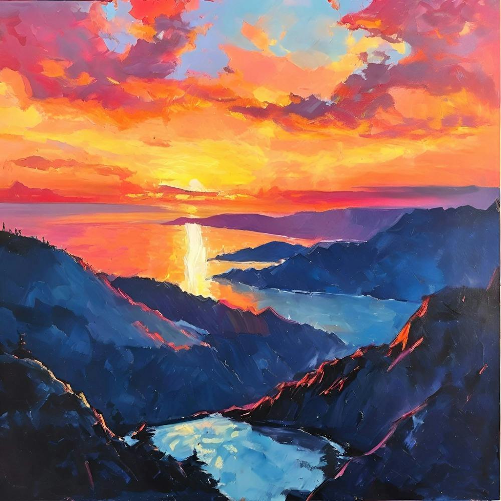 Sunset Over The Ocean 16