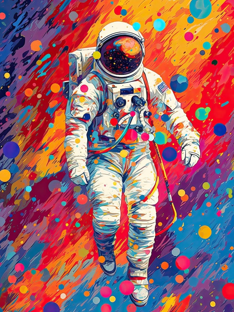 Astronaute Illustration colorée 2