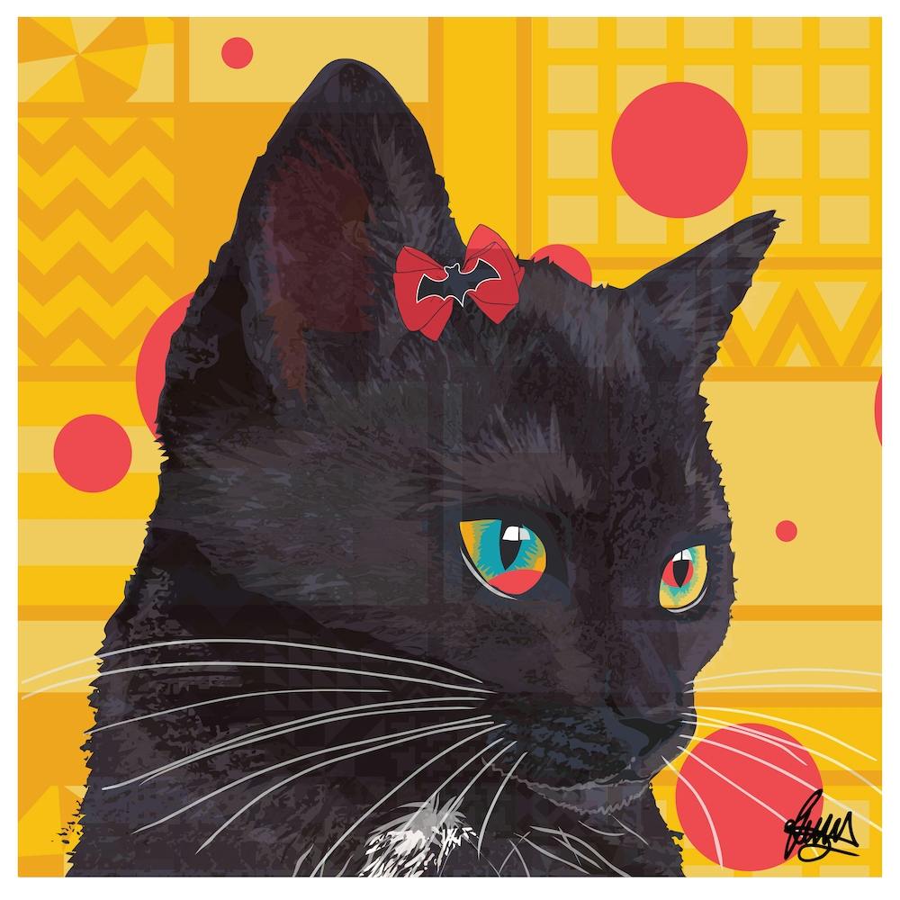 Billi Black Cat Square