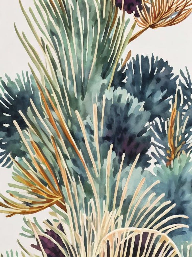 Acropora Papillare Vintage Graphic Watercolour