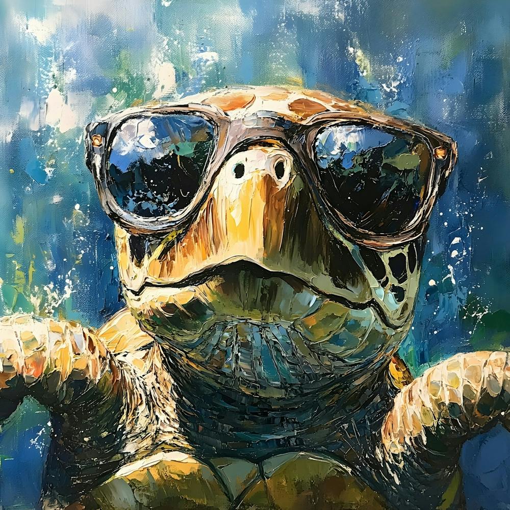 Sea Turtle In Sunglasses 11