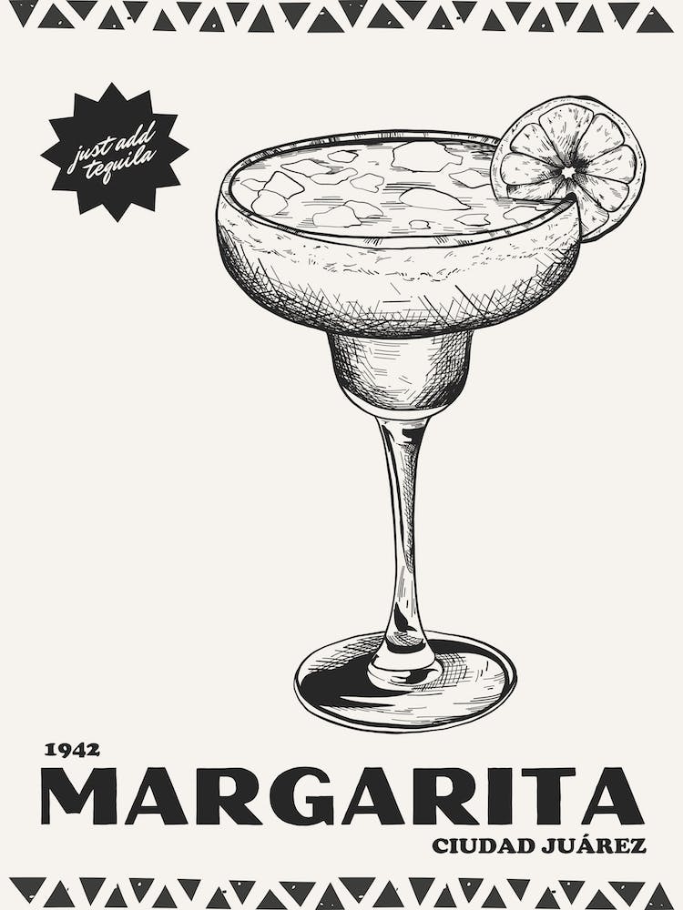 Black And White Retro Margarita