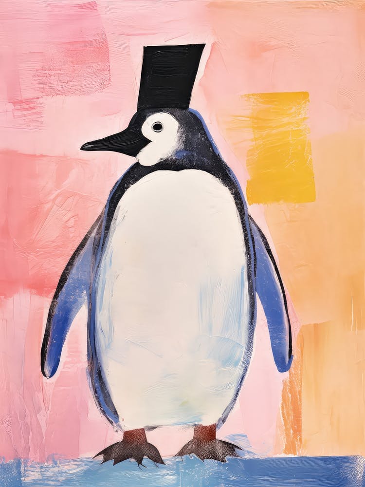 Playful Illustration Of Penguin For Kids Room 7