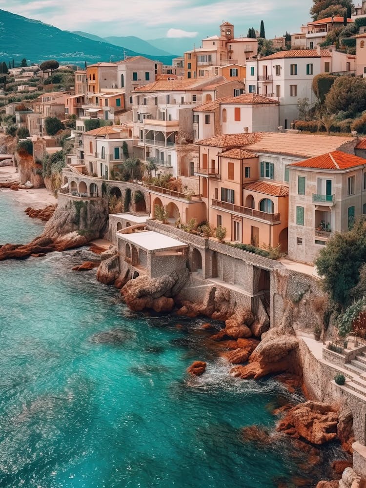 Mediterranean View Summer Vintage Photography