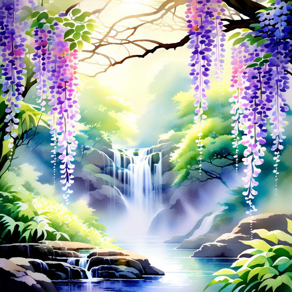 Wisteria Waterfall
