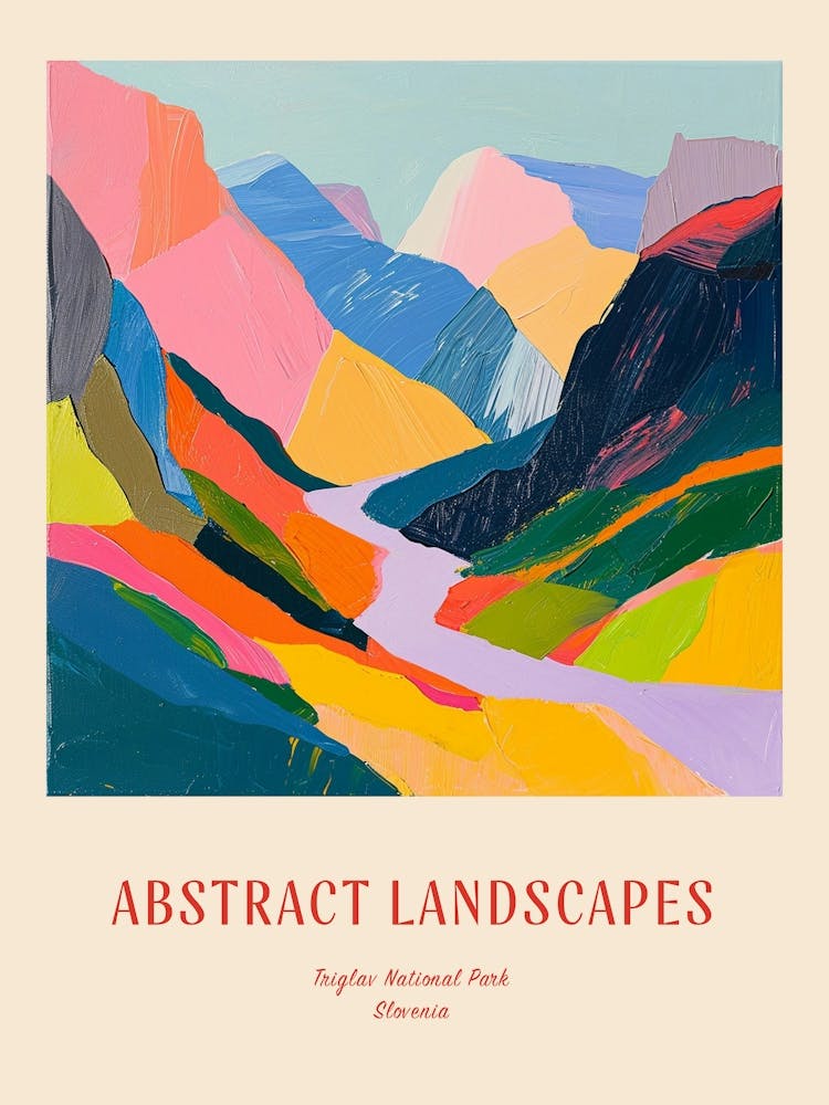 Colourful Abstract Triglav National Park Slovenia 1 Poster