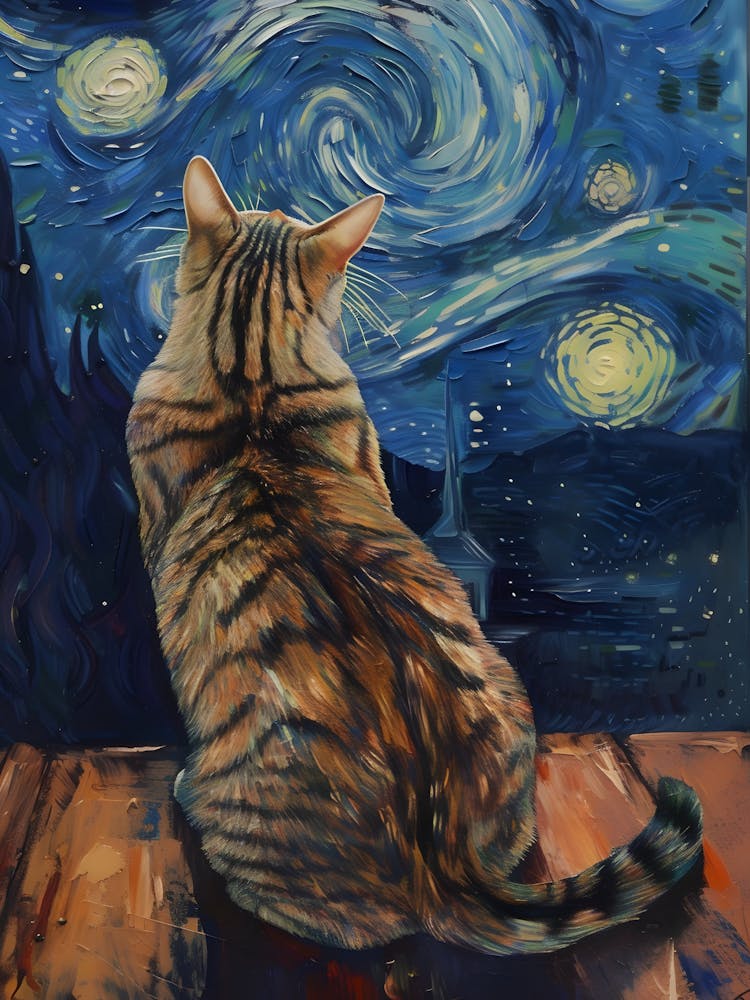 Starry Night Cat