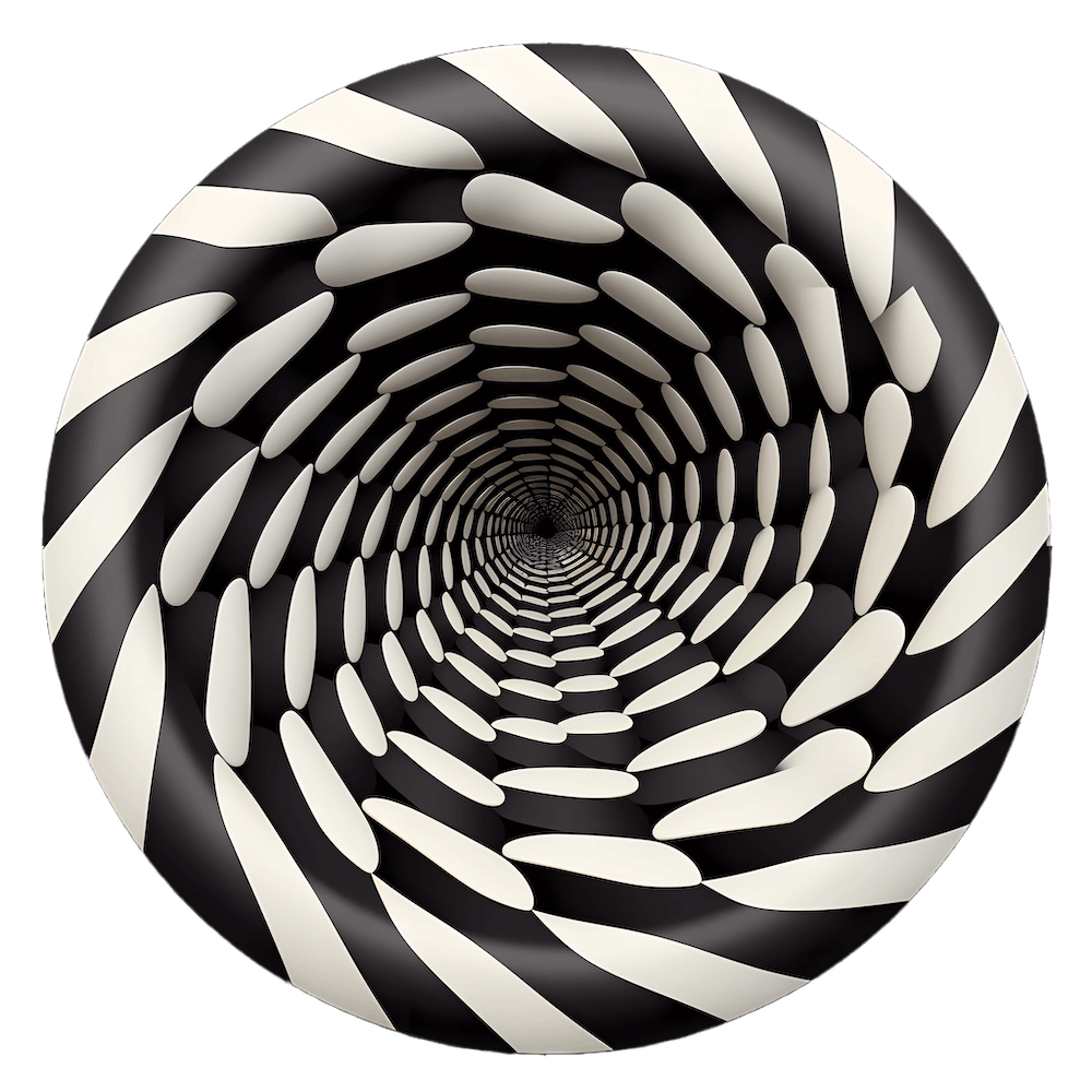 3D Schwarz-Weiß Optische Illusion