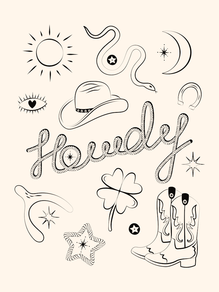 Howdy. Black and White Good Luck Charms