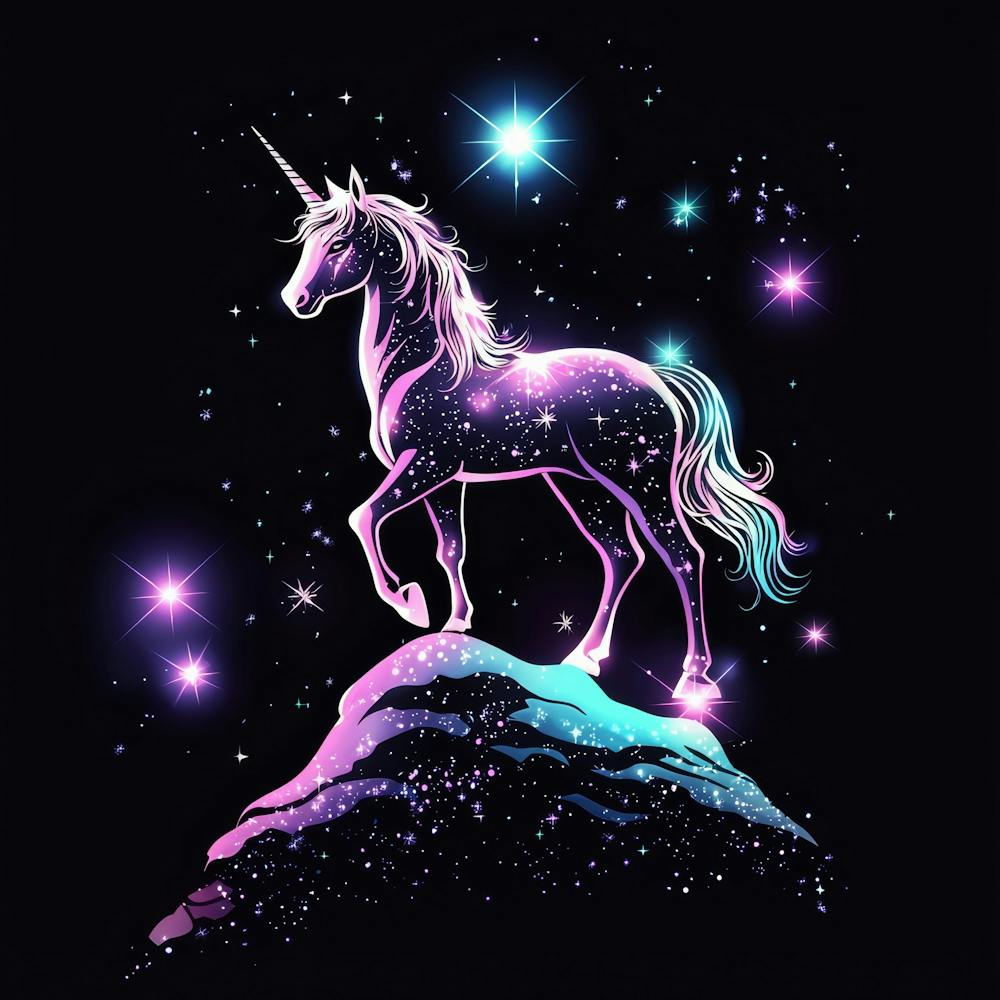 Unicorn In The Night Sky