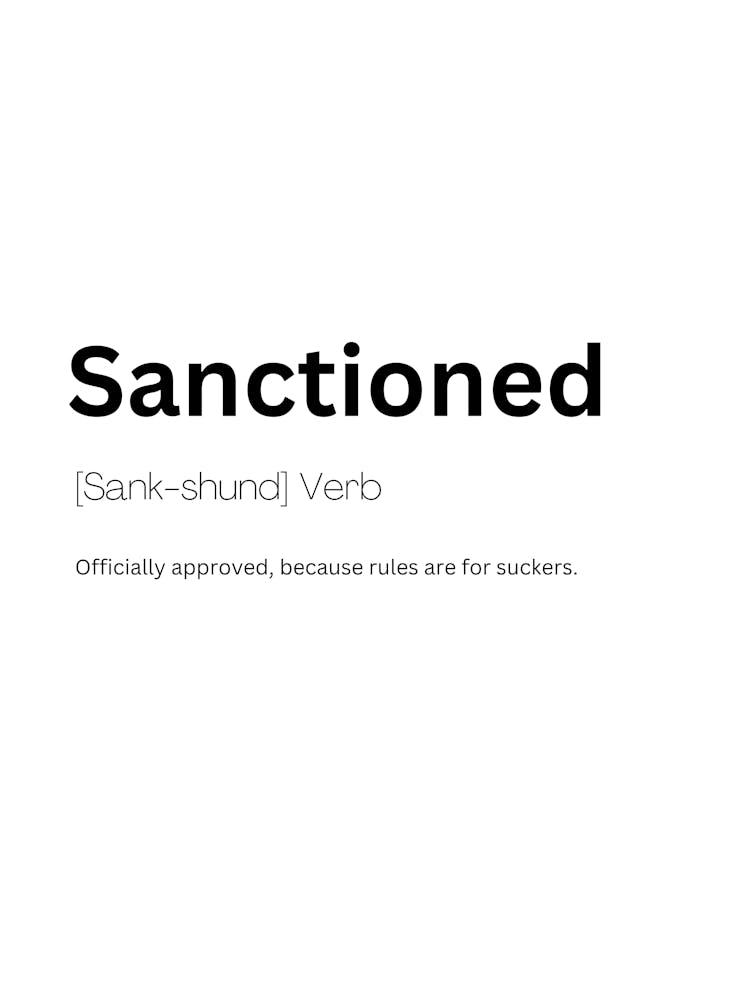 Sanctioned Definition Meaning