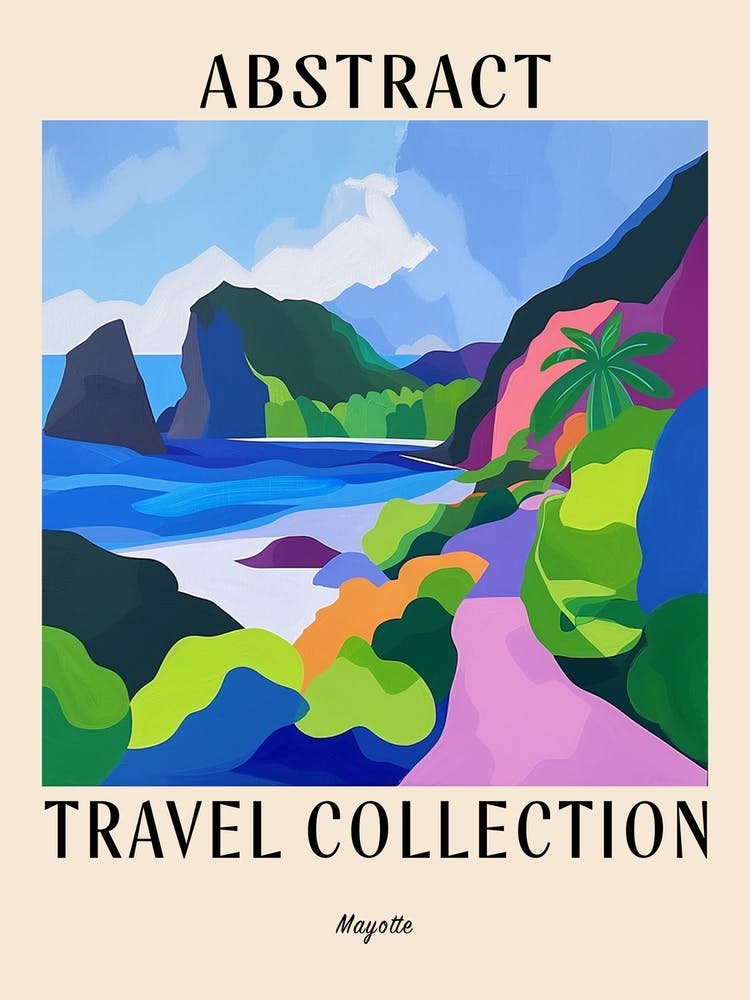 Abstract Travel Collection Poster Mayotte 1