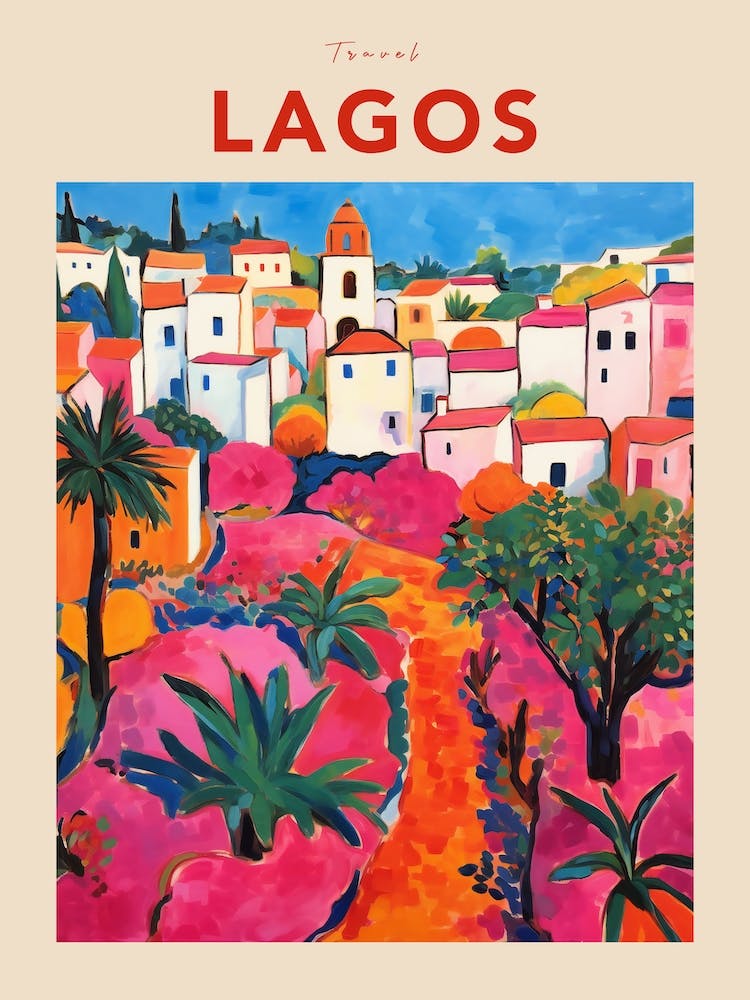 Lagos Portugal 2 Fauvist Travel Poster
