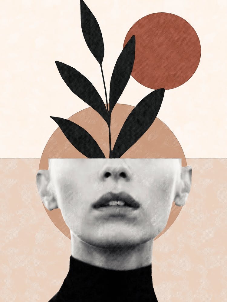 Abstract Geometric Floral Beauty
