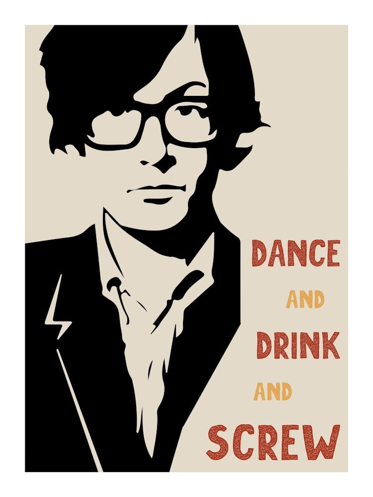 Pulp Music Poster Jarvis Cocker Common People Mid Century Modern Song Lyrics Print Music Album Poster Funky Wall Art Music Print