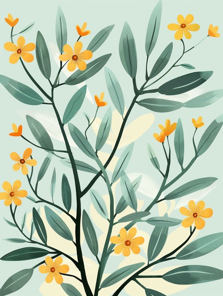 Sequoia Tree Flat Illustration 4