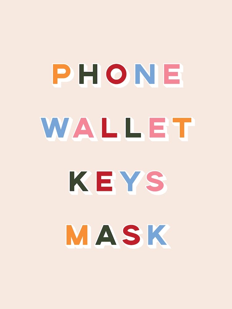 Phone Wallet Keys Mask