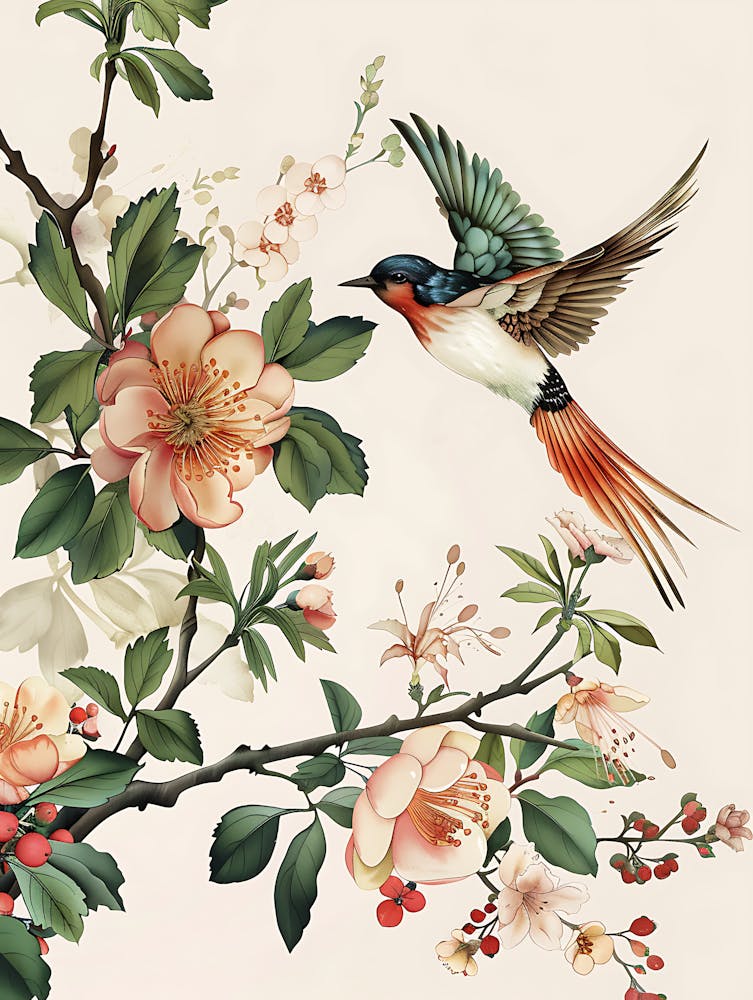 Bird Flowers Chinese Style 9