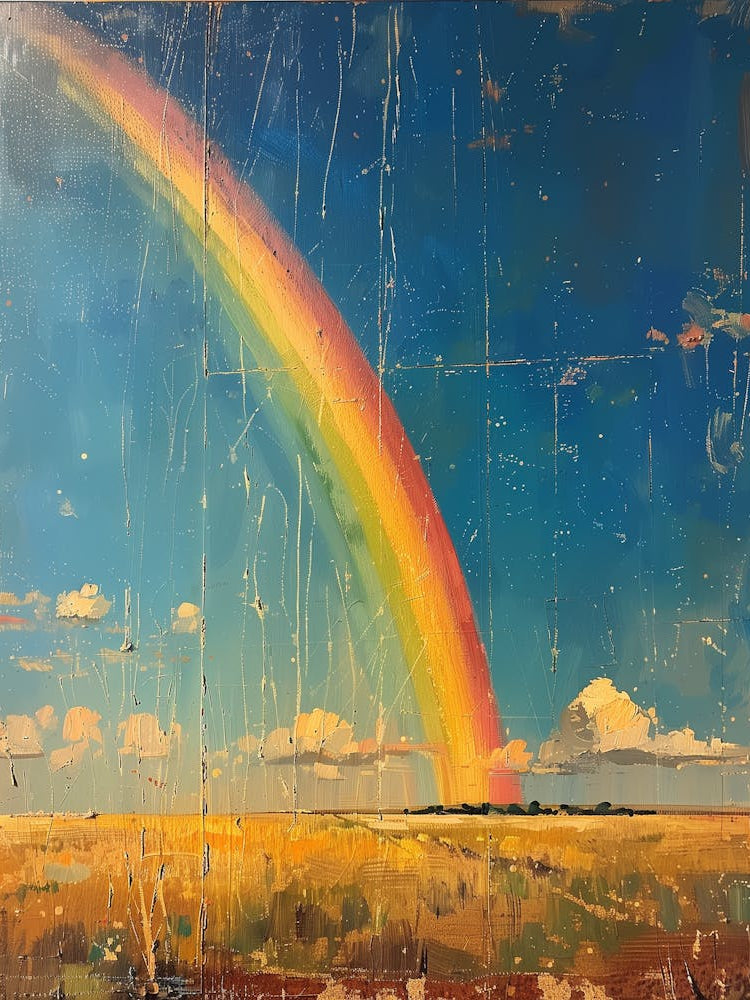 Rainbow Over The Prairie