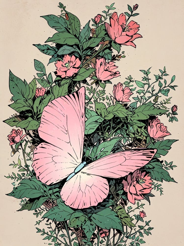 Pink Butterfly 3