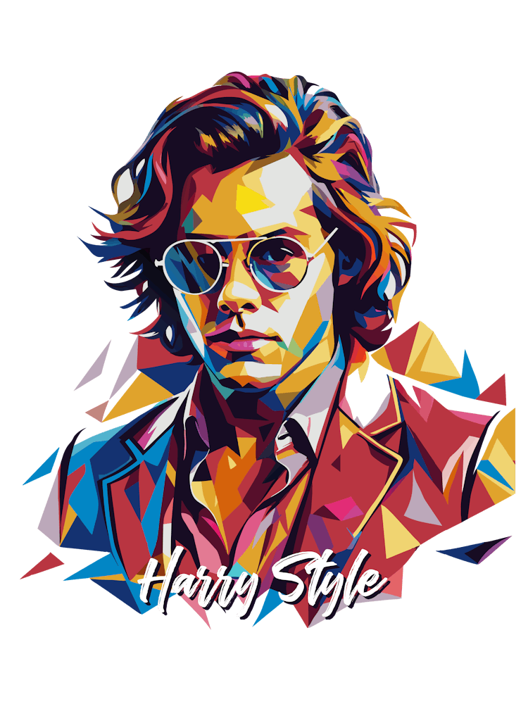 Harry Style 02 Portrait Music Icon Style WPAP Pop Art