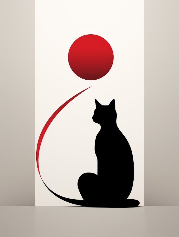 Chat Abstrait Minimaliste 1