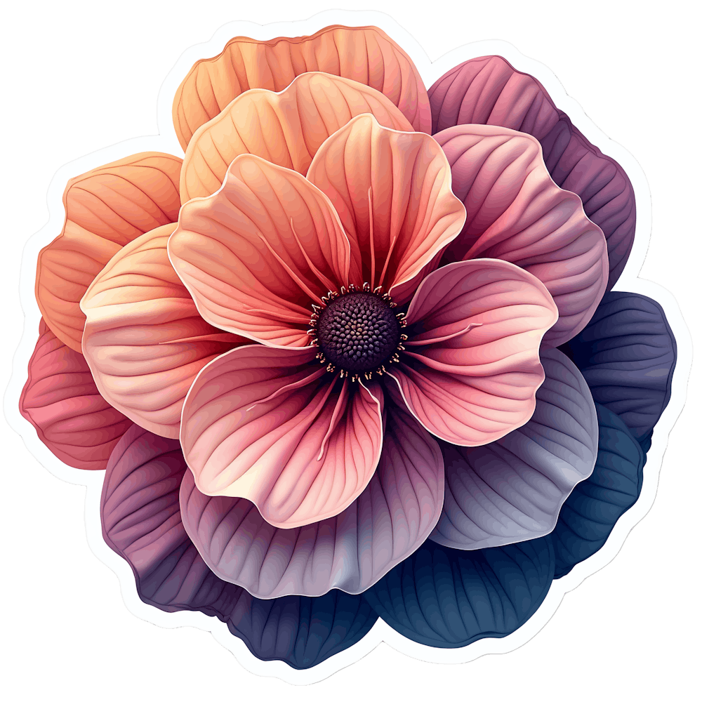 Rosa Blumensticker