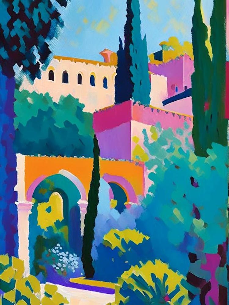 Generalife Gardens, Spain Abstract Still Life