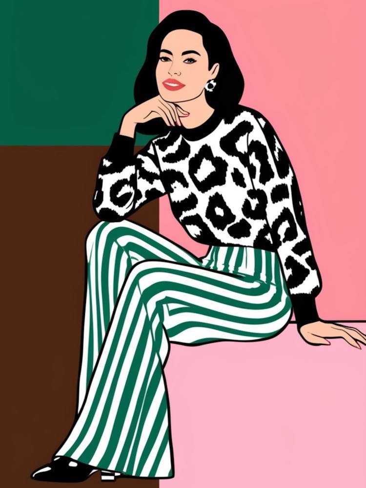 Woman In A Leopard Sweater