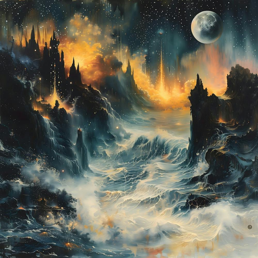 Sea Of Fire, Impressionism And Surrealism