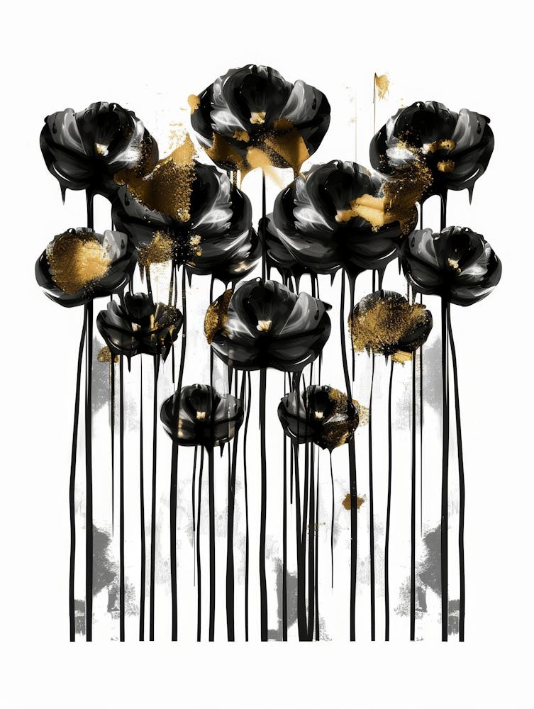 Schwarze Mohnblumen