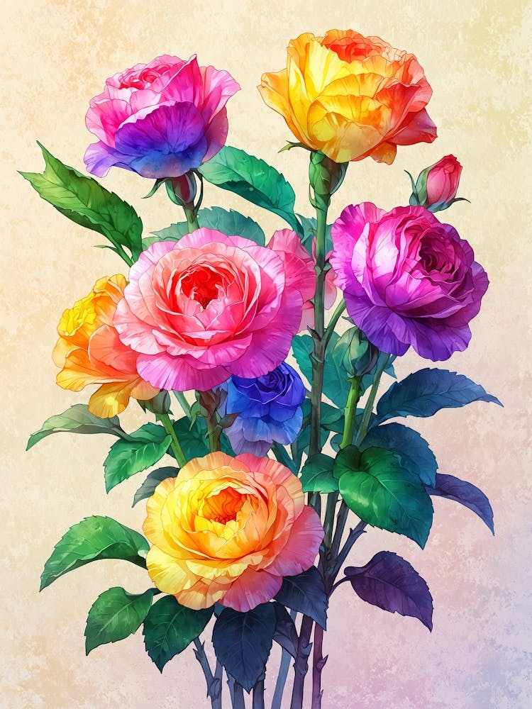 Watercolor Roses