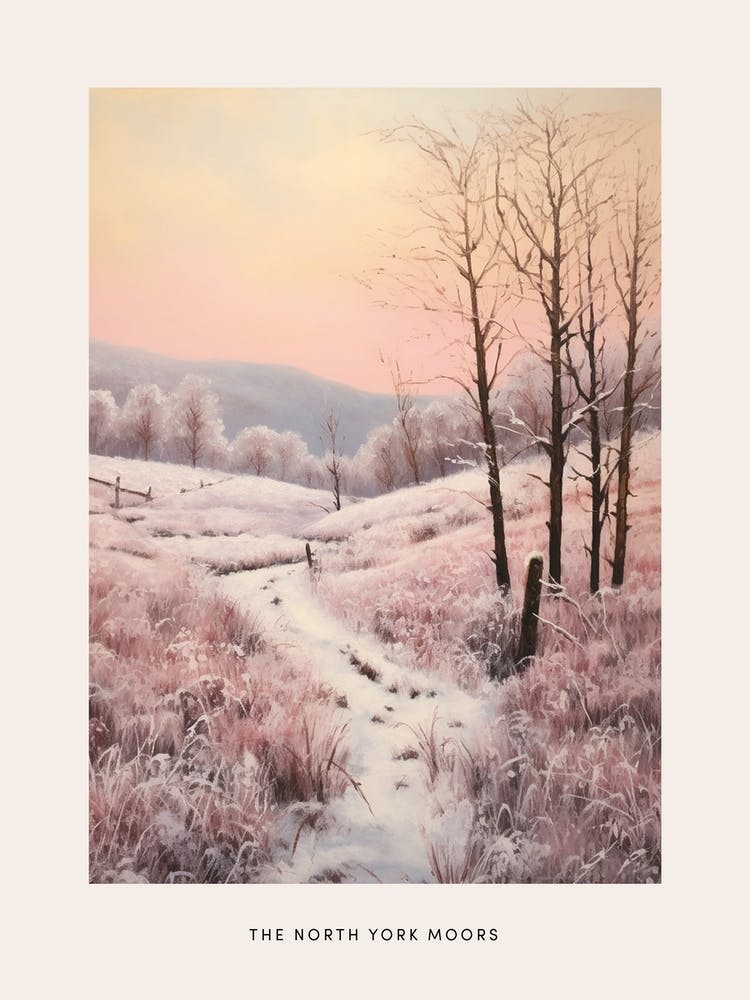 Dreamy Winter National Park Poster  The North York Moors England 3