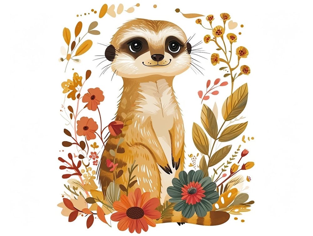 Little Floral Meerkat 1