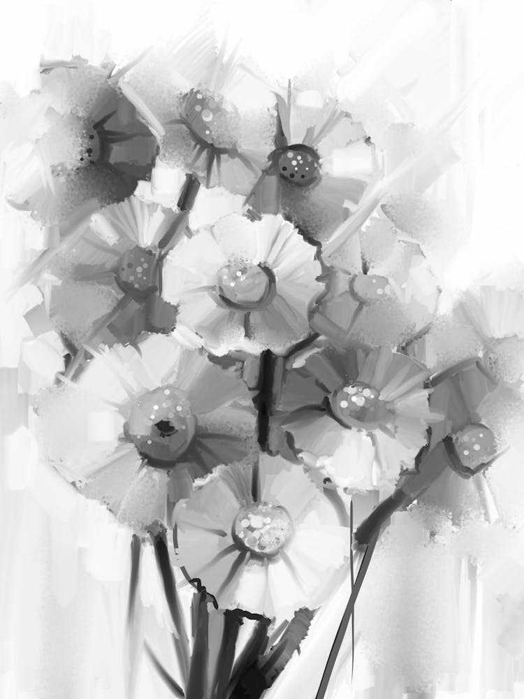 Black And White Flowers 111
