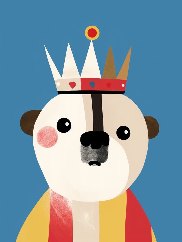 Little Ferret Wearing A Crown