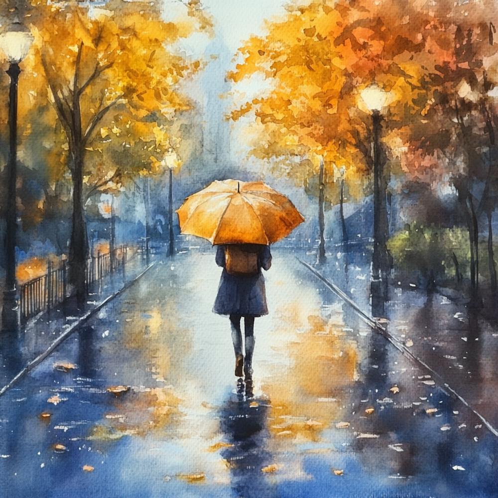 Watercolor Rainy Day