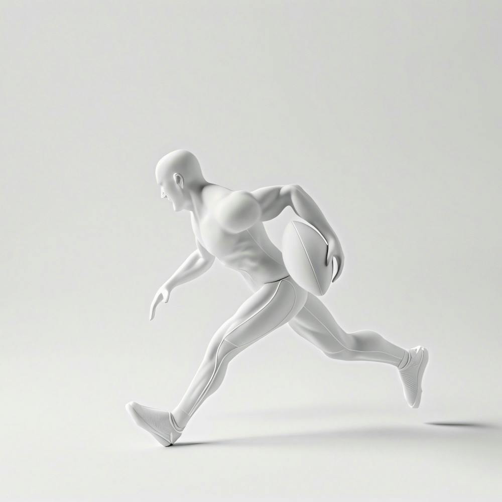 Man Running With A Ball