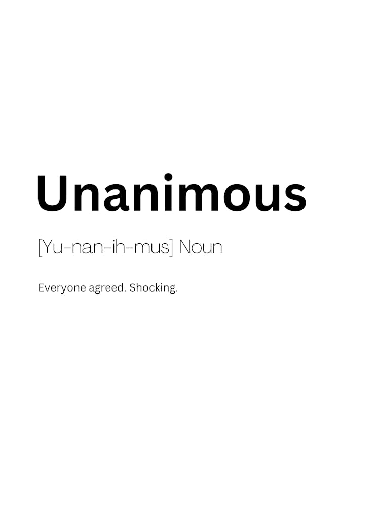 Unanimous Definition Meaning