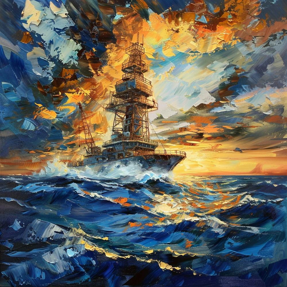 Sunset On The Sea