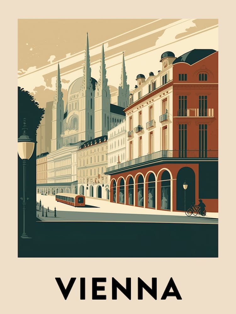 Vienna 3 Vintage Travel Poster